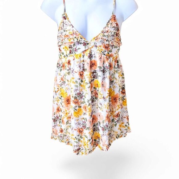 Trixxi New Juniors Floral Print Sleeveless Asymmetrical Hem Mini Dress Size XL - Picture 4 of 16